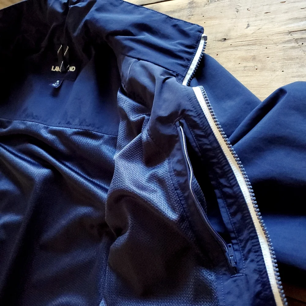 Lands End Men's Lightweight Jacket Blue Size Extra Large